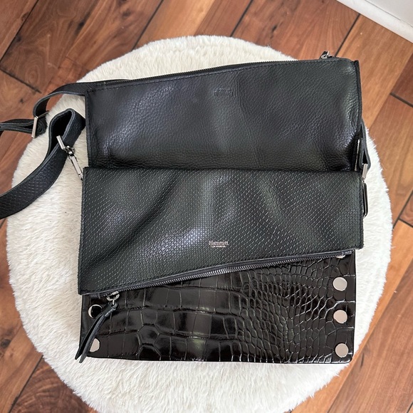 Hammitt Dillon Black Leather 6 Way Flap Medium Bag - Picture 4 of 12